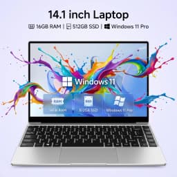 New Ultra Slim Laptop 14.1" 16Gb Ram 512Gb Ssd Intel 4405U Gaming Pc 1920*1080 Display Office Study Computer Pc Windows 11 Pro