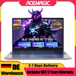 ACEMAGIC LX15PRO Laptop AMD Ryzen 7 7730U 15.6-inch 16GB LPDDR4 RAM 512GB SSD AMD Radeon™ Graphics Windows 11 Pro Notebook