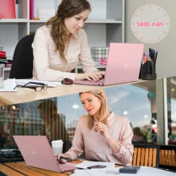 15,6-Zoll-Laptop in Rosa, N95-Prozessor, 16 GB DDR4, 512 GB SSD, Entsperrung per Fingerabdruck, FHD-Display, hintergrundbeleuchtete Tastatur, Multi-Interface