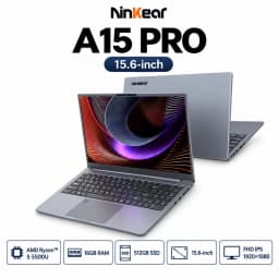 Ninkear A15 Pro Laptop, 15.6-Inch Fhd Ips, Amd Ryzen 5 5500U, 16GB DDR4 RAM, 512GB SSD, Wi-Fi 6, Backlit Keyboard, Fingerprint Reader, 65W Usb-C Fast Charging, 1.6kg Lightweight Design for Work and Study