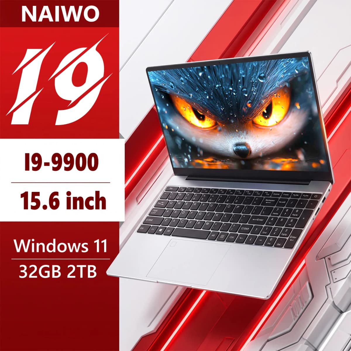 NAIWO Portable Notebook Windows 11 Pro 15.6 Inch Laptop Computer HD Screen Intel Core I9-9900 32GB RAM 512GB 1TB 2TB SSD Laptops PC