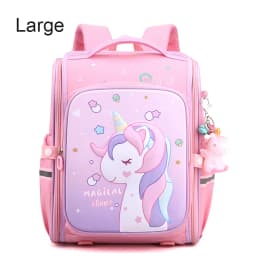 New Girl School Bags Child Pink Unicorn  Printing Backpacks Kindergarten Student Cute Girls Children's Schoolbag Waterproof Kid