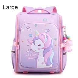New Girl School Bags Child Pink Unicorn  Printing Backpacks Kindergarten Student Cute Girls Children's Schoolbag Waterproof Kid