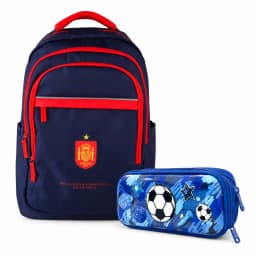 La Roja School Backpack Spanish National Football Team "La Roja", Official Licensed Product National team football backpack 43x30x18cm red and navy blue with compartments