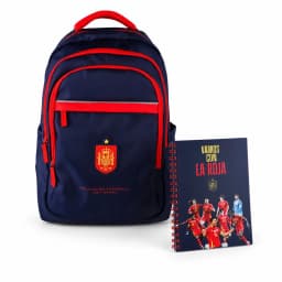 La Roja School Backpack Spanish National Football Team "La Roja", Official Licensed Product National team football backpack 43x30x18cm red and navy blue with compartments