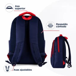 La Roja School Backpack Spanish National Football Team "La Roja", Official Licensed Product National team football backpack 43x30x18cm red and navy blue with compartments