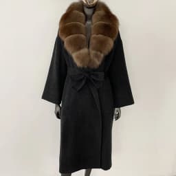 OFTBUY New Luxury Winter Clothes Outerwear Women Mid-Length 100% Wool Coat Real Fox Fur Collar Belted Wrap Woolen Jacket Female