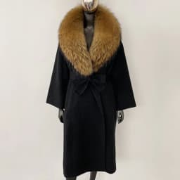 OFTBUY New Luxury Winter Clothes Outerwear Women Mid-Length 100% Wool Coat Real Fox Fur Collar Belted Wrap Woolen Jacket Female
