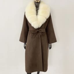 OFTBUY New Luxury Winter Clothes Outerwear Women Mid-Length 100% Wool Coat Real Fox Fur Collar Belted Wrap Woolen Jacket Female