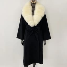 OFTBUY New Luxury Winter Clothes Outerwear Women Mid-Length 100% Wool Coat Real Fox Fur Collar Belted Wrap Woolen Jacket Female