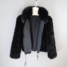 New Fashion Lady 100% Natural Rex Rabbit Fur Coat Women Winter Thick Warm Real Rex Rabbit Fur Jacket With Quality Fox Fur Collar