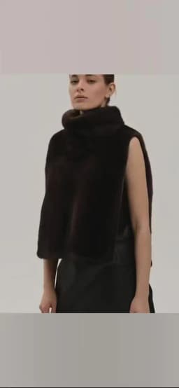 2025 Women's New Mink Fur Shawl Genuine Mink Fur Vest