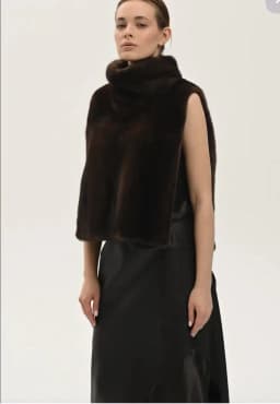 2025 Women's New Mink Fur Shawl Genuine Mink Fur Vest
