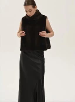 2025 Women's New Mink Fur Shawl Genuine Mink Fur Vest