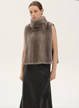 2025 Women's New Mink Fur Shawl Genuine Mink Fur Vest