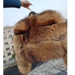 2026 Maomaokong Real Fur Coat Women Natural Raccoon Fur Jacket Female Winter Warm Fox Fur Coat High Quality Long Sleeve With Hat
