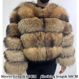 2026 Maomaokong Real Fur Coat Women Natural Raccoon Fur Jacket Female Winter Warm Fox Fur Coat High Quality Long Sleeve With Hat