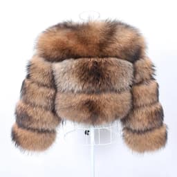 2026 Maomaokong Real Fur Coat Women Natural Raccoon Fur Jacket Female Winter Warm Fox Fur Coat High Quality Long Sleeve With Hat