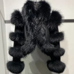 QUEENTINA Real Fur Coat New Outwears Alligator Women's Fashion Luxury Jacket Alligator Clothing Natural Fox Fur 2024