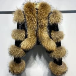 QUEENTINA Real Fur Coat New Outwears Alligator Women's Fashion Luxury Jacket Alligator Clothing Natural Fox Fur 2024
