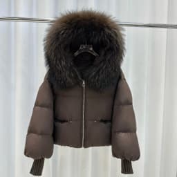 OFTBUY Women Hooded Real Rccoon Fur Duck Down Parkas Fashion Zipper Pocket Thick Short Puffer Coat Jacket with Fur for Female