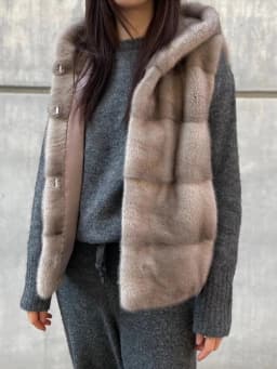 HDHOHR 2026 High Quality Real Mink Fur Vast Full Pelt Fur Coats Fashion Natural Mink Fur Jackets Winter Female Fur Warm Vast