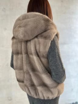 HDHOHR 2026 High Quality Real Mink Fur Vast Full Pelt Fur Coats Fashion Natural Mink Fur Jackets Winter Female Fur Warm Vast