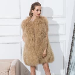 Women's Lamb Fur Vest Real Sheepskin Vest Mongolia Sheep Fur Vests Female Winter Clothing Fashion New Arrivals