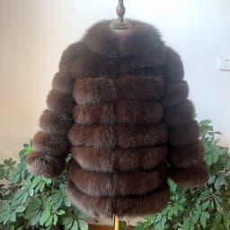 100% New Fast Shipping New Fashion Women Fashion Real Natural Fox Fur Long Coat true fur coat and stylish natural fox fur jacke