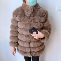 100% New Fast Shipping New Fashion Women Fashion Real Natural Fox Fur Long Coat true fur coat and stylish natural fox fur jacke