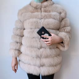 100% New Fast Shipping New Fashion Women Fashion Real Natural Fox Fur Long Coat true fur coat and stylish natural fox fur jacke
