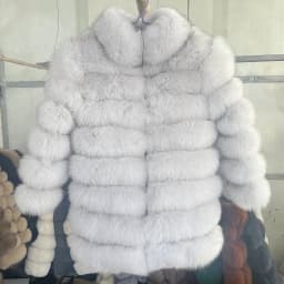 100% New Fast Shipping New Fashion Women Fashion Real Natural Fox Fur Long Coat true fur coat and stylish natural fox fur jacke