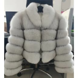 2026 Maomaokong White Real Fur Jacket Women Winter Short Natural Fox Fur Lady Zipper Fur Coat Female Warm Jacket with Collar