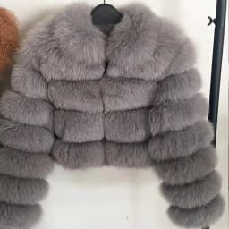 2026 Maomaokong White Real Fur Jacket Women Winter Short Natural Fox Fur Lady Zipper Fur Coat Female Warm Jacket with Collar