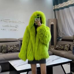 FURTJY New Style Jackets Autumn Winter Luxury Knitted Fur Coat Women Double Long Sleeve Woven Liner Fashion Real Fox Fur Coat