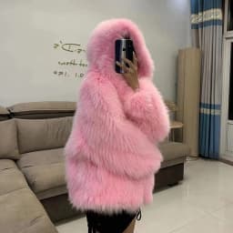 FURTJY New Style Jackets Autumn Winter Luxury Knitted Fur Coat Women Double Long Sleeve Woven Liner Fashion Real Fox Fur Coat