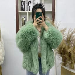 FURTJY New Style Jackets Autumn Winter Luxury Knitted Fur Coat Women Double Long Sleeve Woven Liner Fashion Real Fox Fur Coat