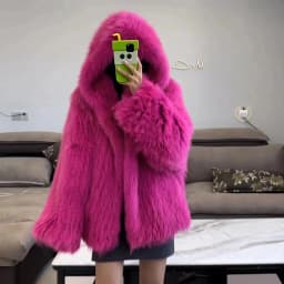 FURTJY New Style Jackets Autumn Winter Luxury Knitted Fur Coat Women Double Long Sleeve Woven Liner Fashion Real Fox Fur Coat