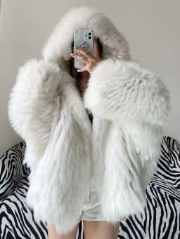 FURTJY New Style Jackets Autumn Winter Luxury Knitted Fur Coat Women Double Long Sleeve Woven Liner Fashion Real Fox Fur Coat