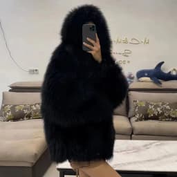 FURTJY New Style Jackets Autumn Winter Luxury Knitted Fur Coat Women Double Long Sleeve Woven Liner Fashion Real Fox Fur Coat