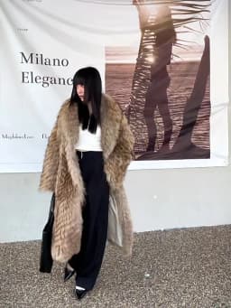 Women's X-Long Raccoon Fur Coat Luxury Winter Fashion Natural Fox Fur Coat Fluffy Streetwear Jacket Ladies Trendy Outerwear