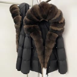 OFTBUY Raccoon Fur Hooded Down Clothes Women Duck Down Clothing Big Warm Thick Jacket with Fur for Women Winter Puffer Outerwear