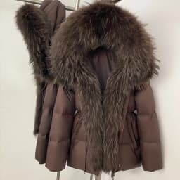 OFTBUY Raccoon Fur Hooded Down Clothes Women Duck Down Clothing Big Warm Thick Jacket with Fur for Women Winter Puffer Outerwear