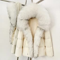 OFTBUY Raccoon Fur Hooded Down Clothes Women Duck Down Clothing Big Warm Thick Jacket with Fur for Women Winter Puffer Outerwear
