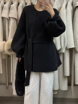 OFTBUY Women's Short Wool Coat Real Fox Fur Collar Belted Waist Woolen Clothing Winter Warm Luxury Slim Solid Color Outerwear