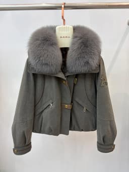 New Style Winter Warm Women Natural Goose Down Jackets Real Fox Fur Collar Cusual Outwear Coats Thick Female Puffer Jackets