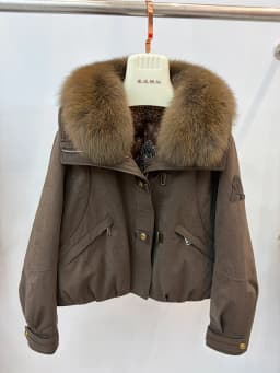 New Style Winter Warm Women Natural Goose Down Jackets Real Fox Fur Collar Cusual Outwear Coats Thick Female Puffer Jackets