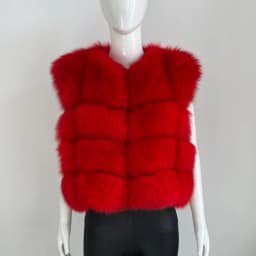 BEIZIRU Women's Sleeveless Real Fur Vest Winter Fashion Luxury Natural Vest