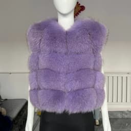 BEIZIRU Women's Sleeveless Real Fur Vest Winter Fashion Luxury Natural Vest