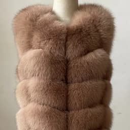 BEIZIRU Women's Sleeveless Real Fur Vest Winter Fashion Luxury Natural Vest